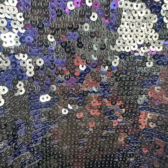 ⭐️ Host Pick ⭐️Quacker Factory black and blue sequined top size 1X - Picture 8 of 10
